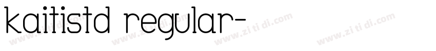 kaitistd regular字体转换